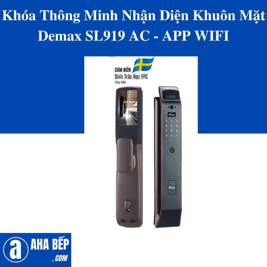 Khóa Thông Minh Nhận Diện Khuôn Mặt Demax SL919 AC - APP WIFI. Hàng Chính Hãng