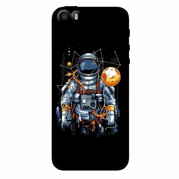 Ốp lưng in cho Iphone 5/ 5s/ 5se Phi Hành Gia Mặt Trăng