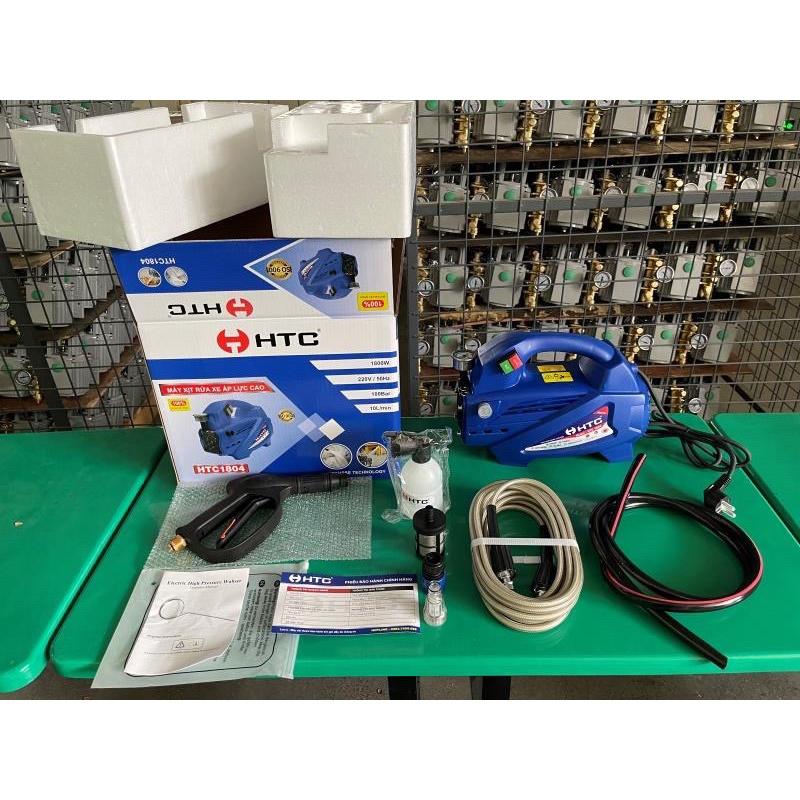 Máy xịt rửa xe motor đồng,công suất 1800W, áp lực 100 bar,8L/phút hiệu HTC1804