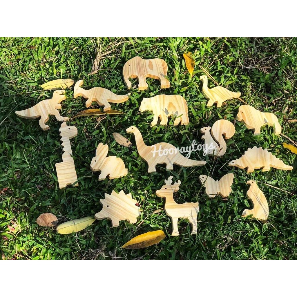 15 con thú gỗ mộc chưa tô màu - Decor nhà cửa