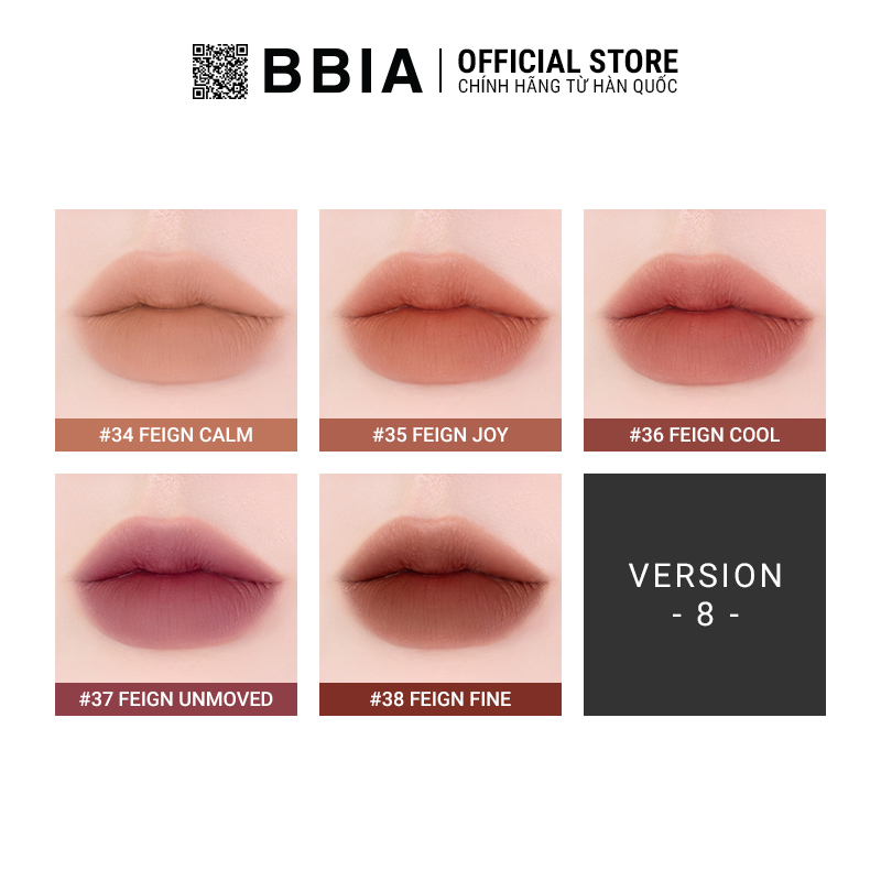 Bbia Last Velvet Tint - V Edition - Version 8 (5 màu) 5g Bbia Official Store