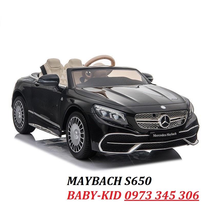 Ô tô điện trẻ em MERCEDES MAYBACH S650 ghế đôi sơn tĩnh điện 2 chỗ 4 động cơ (Đỏ-Đen-Trắng-Hồng)