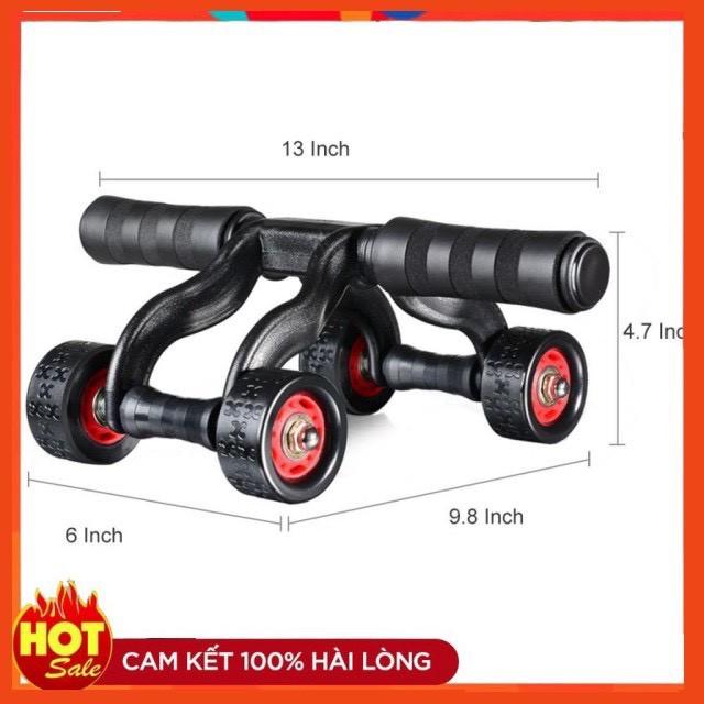 Con lăn tập bụng gym 4 bánhh--HH112