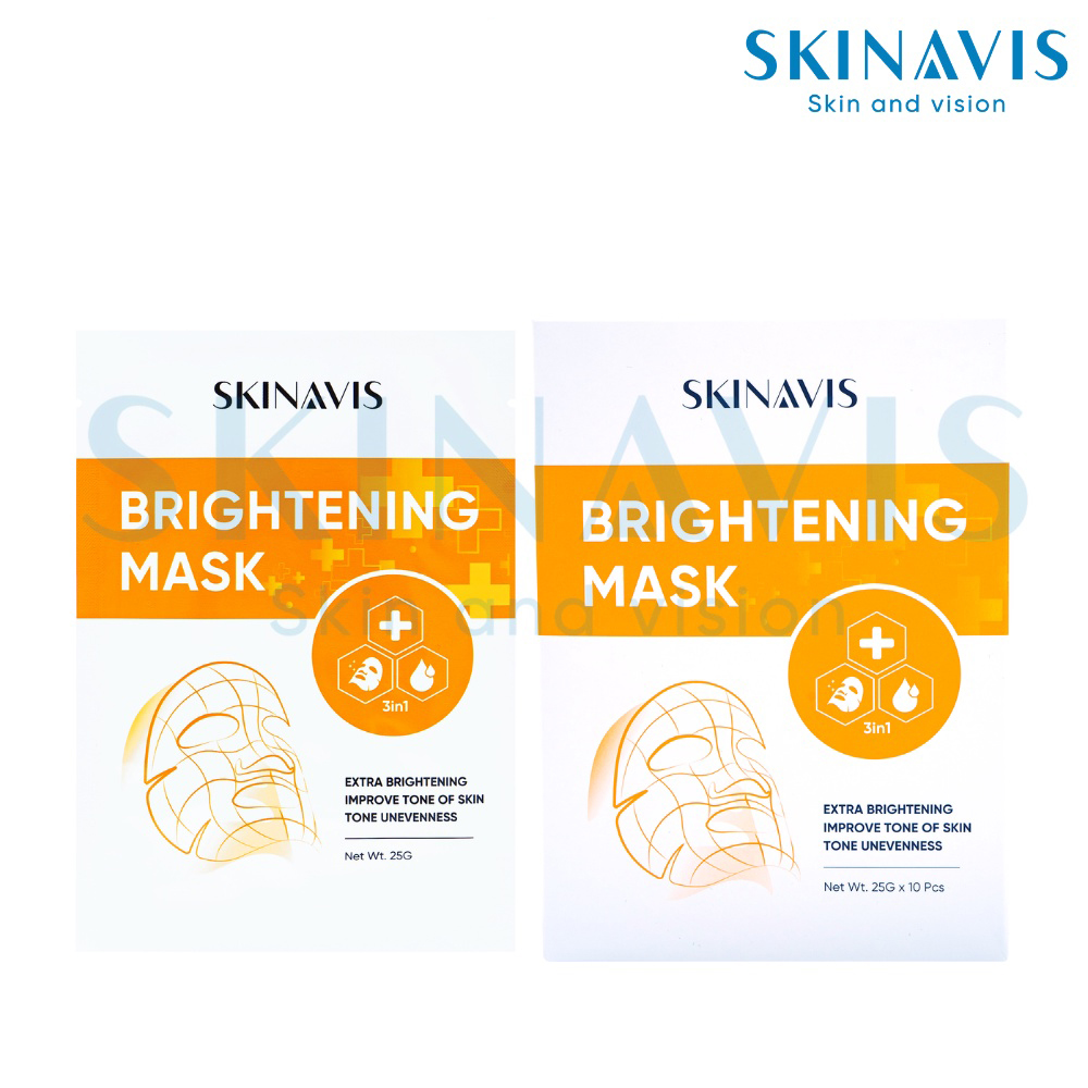 Mặt nạ trắng da Skinavis Brightening Mask - Hộp 10 miếng