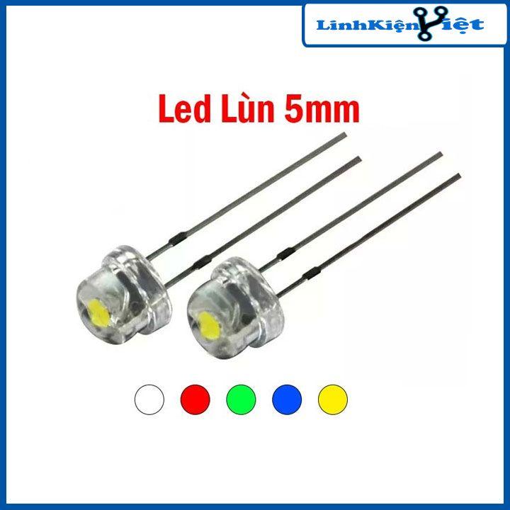 Led lùn siêu sáng 5mm gói 10 con làm biển quảng cáo trang trí, led cube