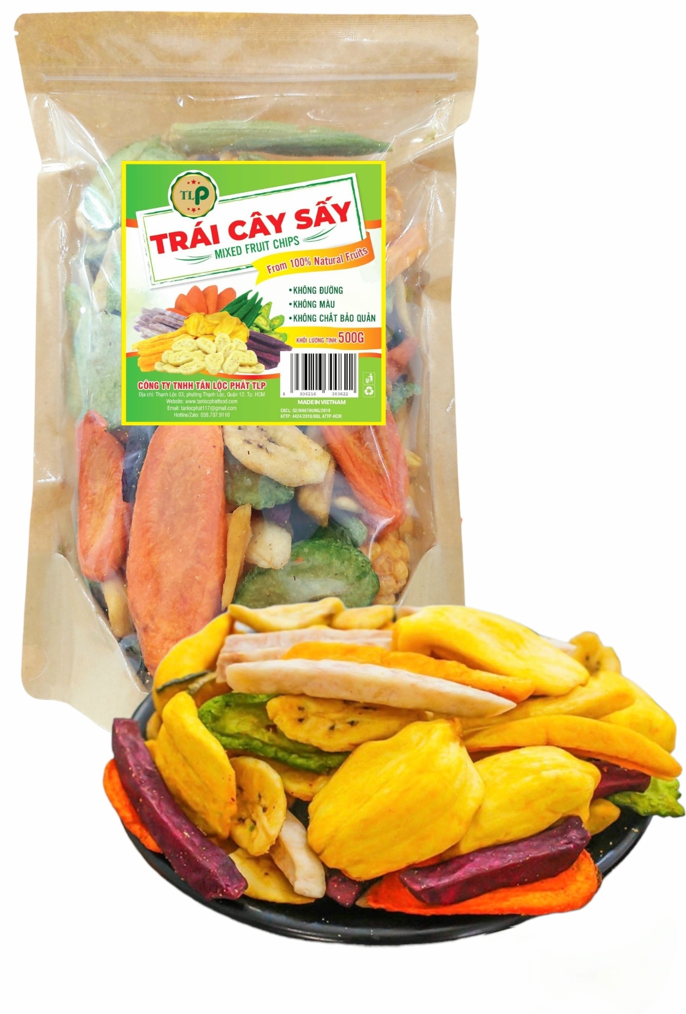 TRÁI CÂY SẤY THẬP CẨM GIÒN NGON TÂN LỘC PHÁT - bịch 500G