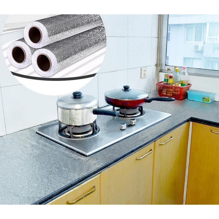 GIẤY DÁN BẾP MÀU BẠC ĐA NĂNG CUỘN 3M CHỐNG THẤM