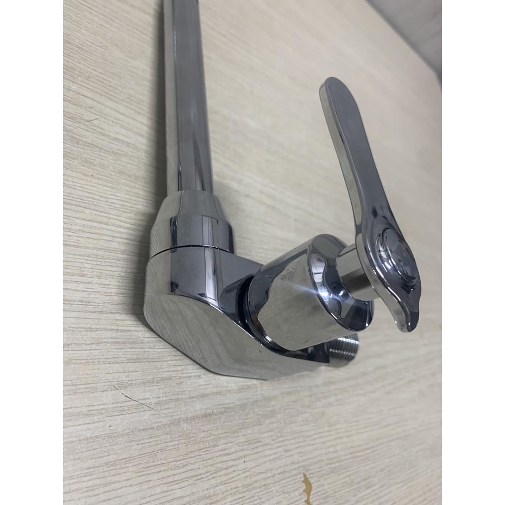Vòi Rửa Chén Bát Lạnh Gắn Tường Lò Xo Inox Bóng