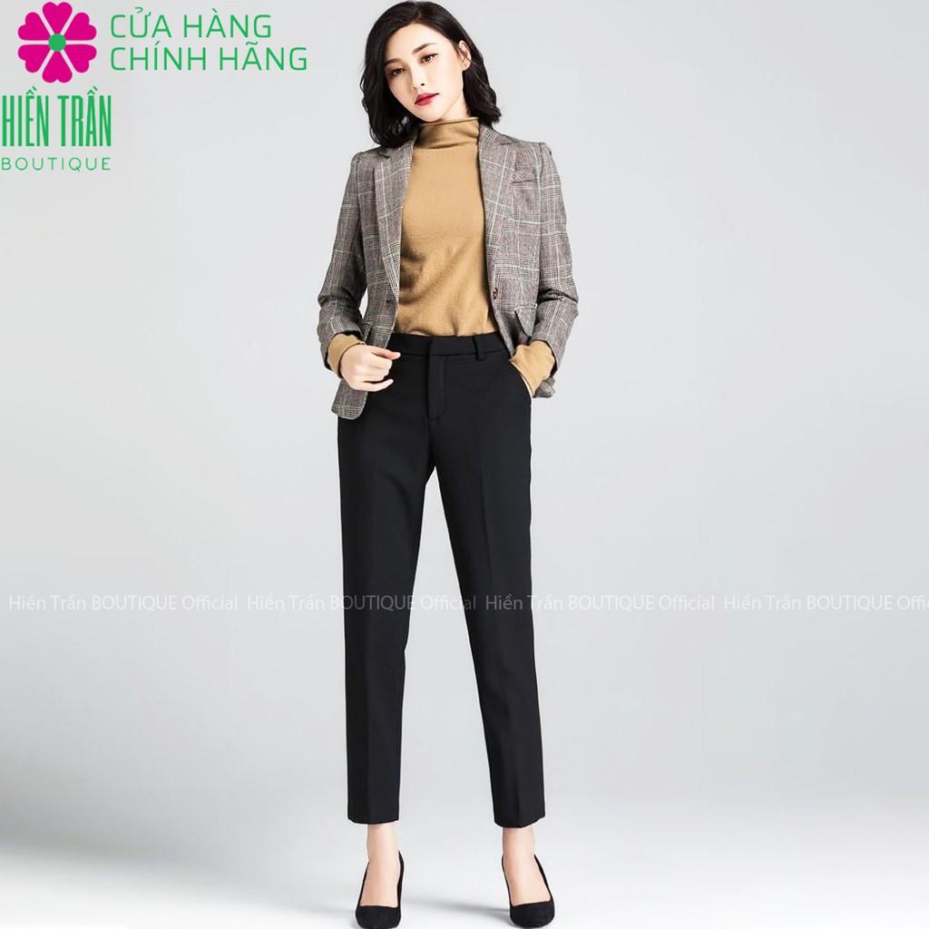 Quần âu nữ công sở Hiền Trần BOUTIQUE vải trượt Thái mềm mại, co giãn, tôn dáng chuẩn VNXK