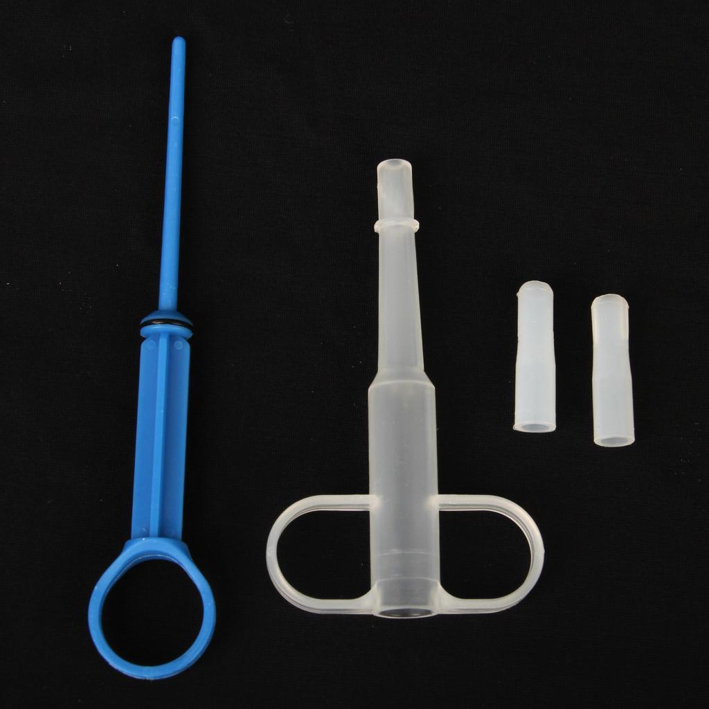 4xPet Dog Cat Capsule Tablet Pill Gun Piller Pusher Syringe Doser Blue