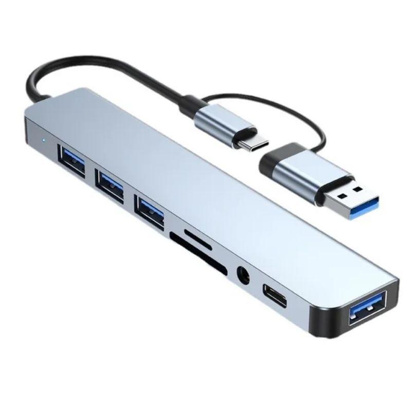 HUB Type C và HUB USB 3.0 tốc độ cao TEKKIN cổng chia usb mở rộng  - hàng chính hãng