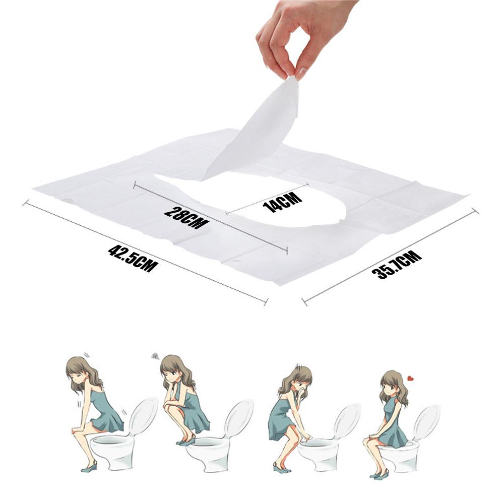Set 1 Gói 10 Tấm Giấy Vệ Sinh Không Thấm Nước Bọc Toilet Đi Du Lịch