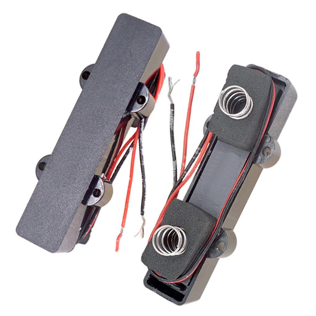 2 Pieces Black 4 String JB Bass Pickups Closed Style For Electric Bass Parts