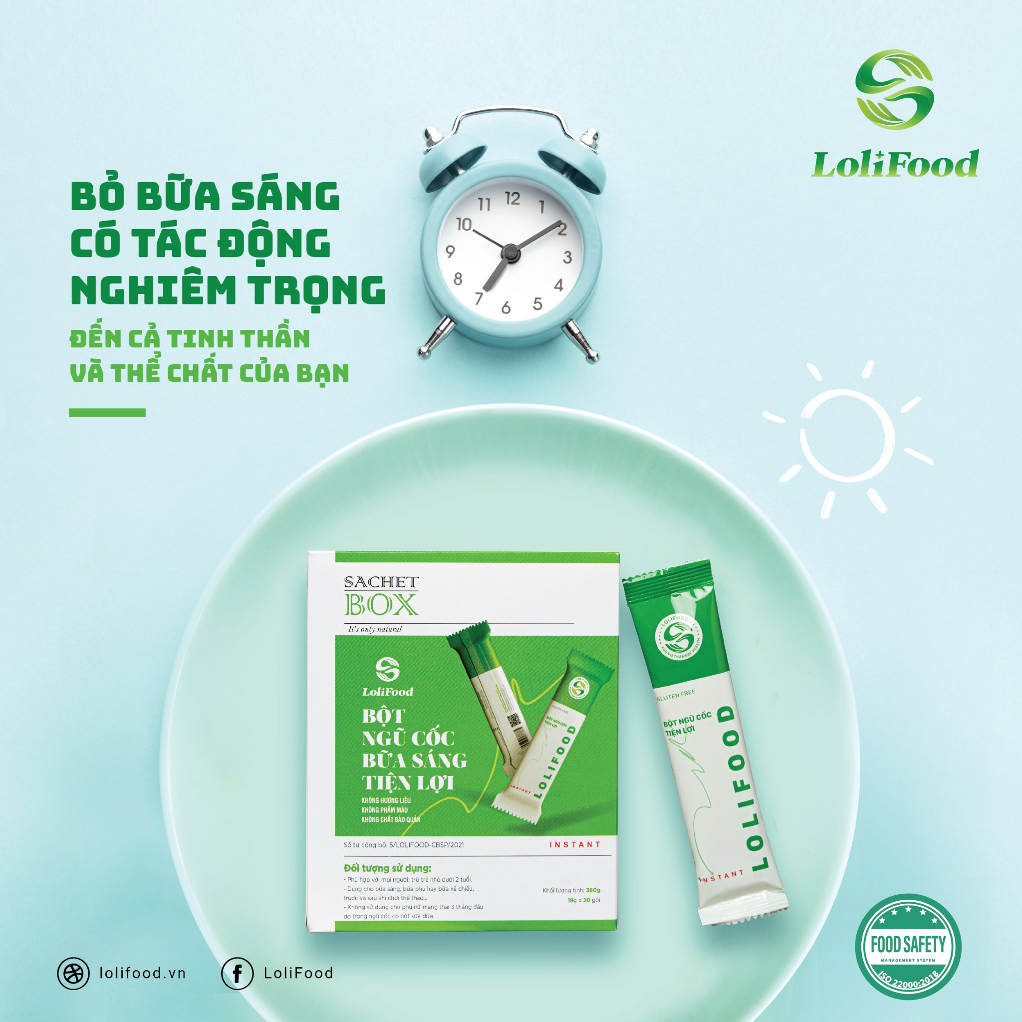 Ngũ Cốc Ăn Sáng Tiện Lợi LoliFood,100% Hữu Cơ, Hạt Ngũ Cốc Dinh Dưỡng Tiện Lợi, Gói Ngũ Cốc Cao Cấp, Nạp Năng Lượng Nhanh Chóng 20gói x18g