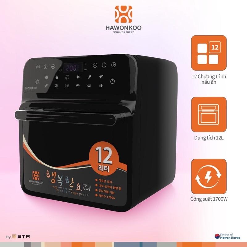 Nồi Chiên Không Dầu Hawonkoo AFH-120, 12Lit-1700W-12 Chế Độ Nấu, Hàng Chính Hãng