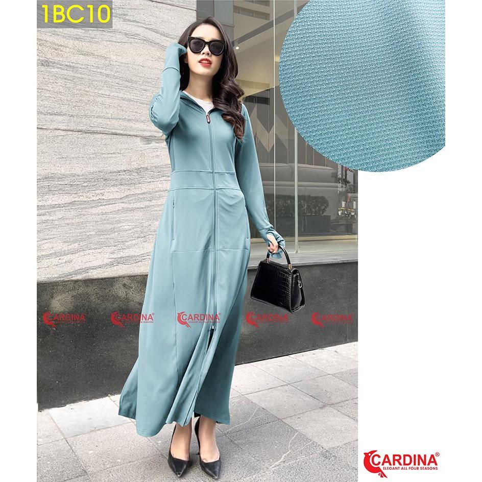 Áo Chống Nắng cao cấp, Dáng Dài Liền Thân 2 Lớp Chất Thun Lạnh Chính Hãng CARDINA - Mềm Mịn Mát Lạnh