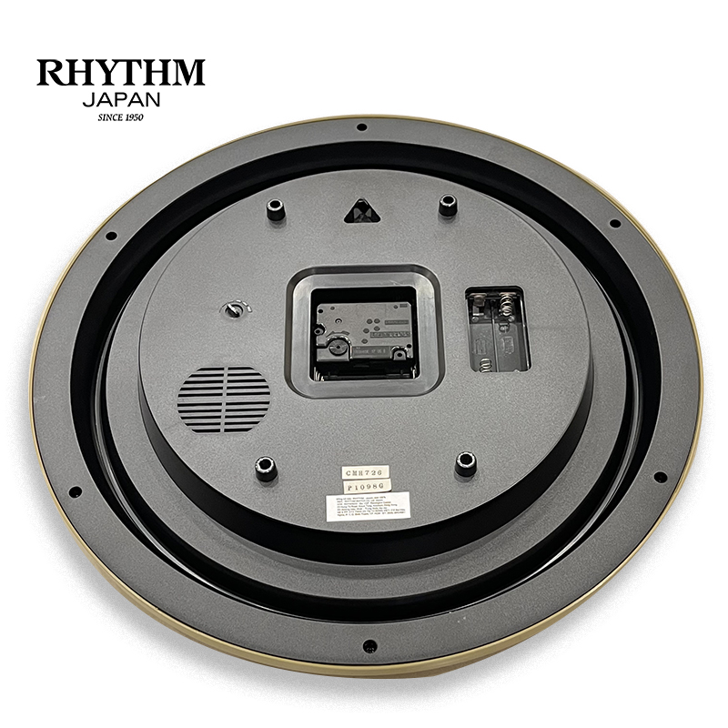 Đồng hồ treo tường Nhật Bản Rhythm CMH726NR18 Kt 36.0 x 5.6cm, 955g Vỏ nhựa. Dùng Pin.