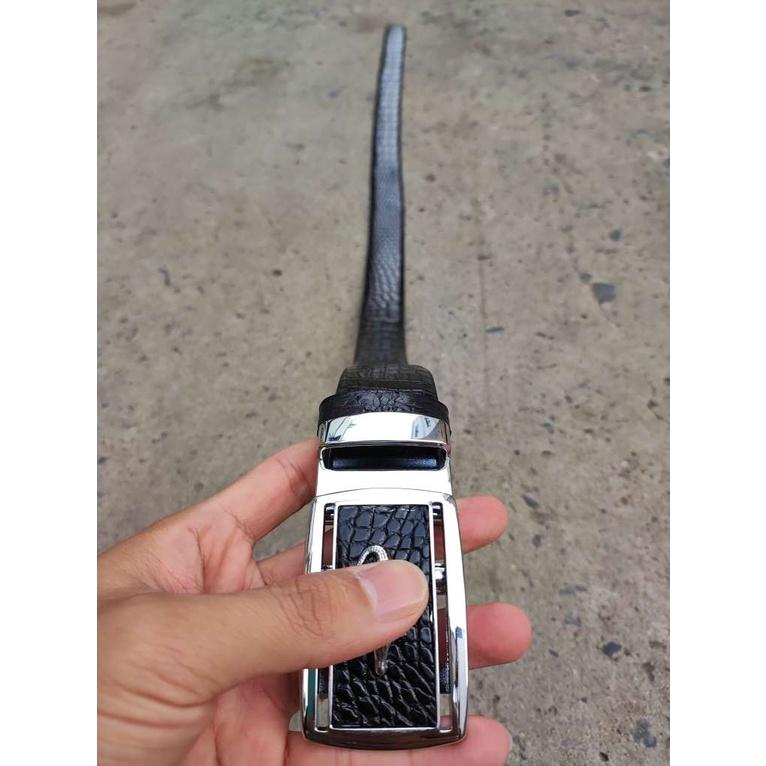 Dây lưng da cá sấu BẢN LỚN phù hợp bụng bia. Da bụng có vân đẹp linh hoạt!