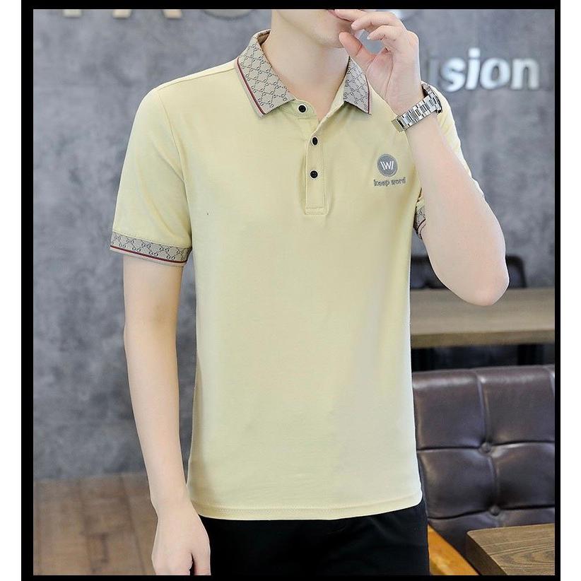 Áo thun nam có cổ tay ngắn vải cotton chống nhăn co giãn thoải mái chống nhăn mẫu đẹp 2023 Skymen Fashion