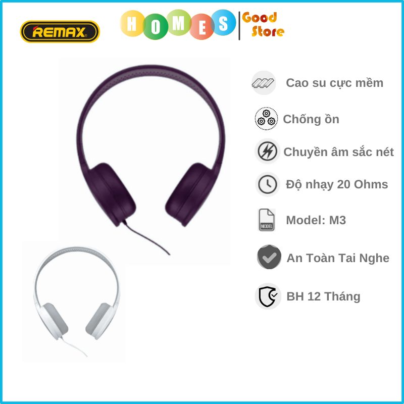 Tai Nghe Chụp Tai REMAX WK-M3 - Hàng Chính Hãng