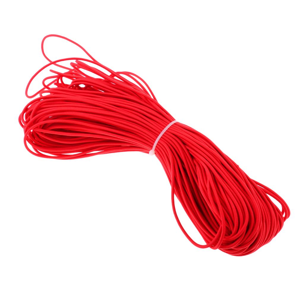 3mm Strong Elastic Round Bungee Rope Shock Cord Tie Down Boats Trailers Roof Rack 100m 50m 30m 20m 10m 5m 2m 1m 0.5m - Various Colors