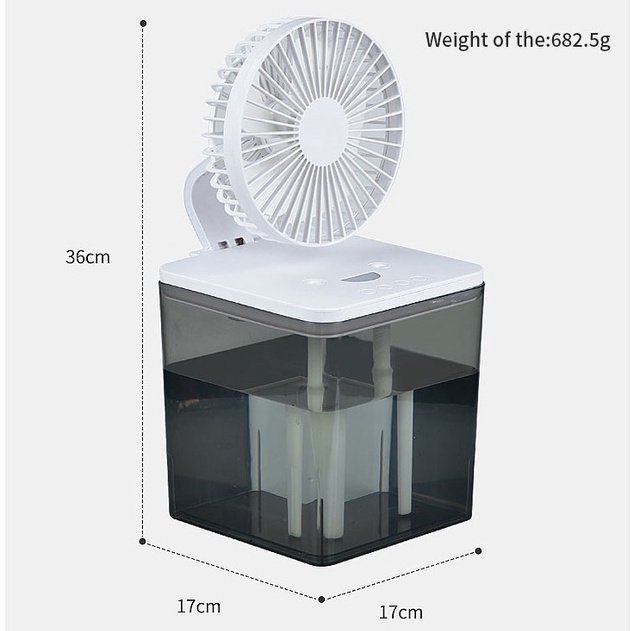 Quạt tạo ẩm mini làm mát sạc usb Mini Humidifier Cool 4L