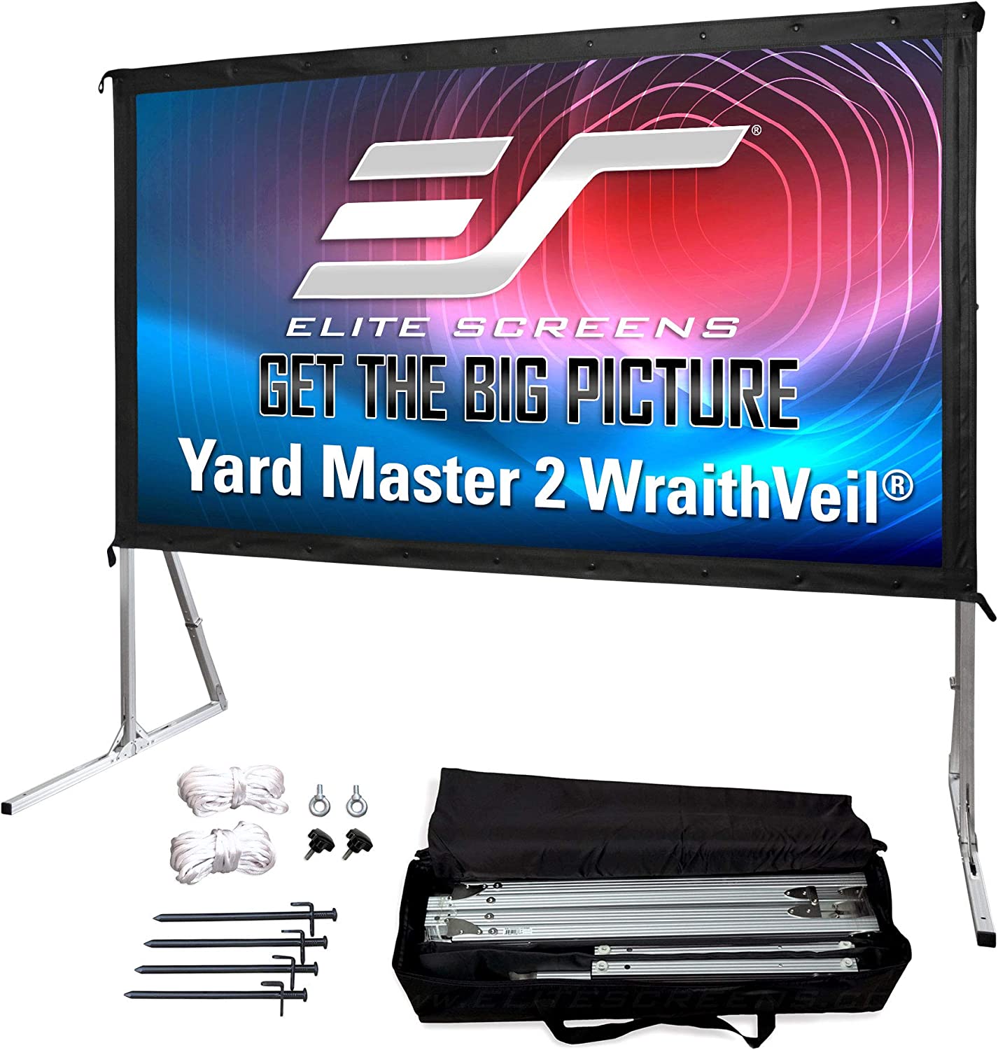 Màn Chiếu Elite Screens Dòng Yard Master 2 Dual (chiếu 2 mặt), 100 inch Tỷ lệ Khung Hình 16:9 (Vùng hiển thị 124.5 x 220.1 cm) 0.8 Gain (OMS100H2-DUAL) – Hàng Chính Hãng