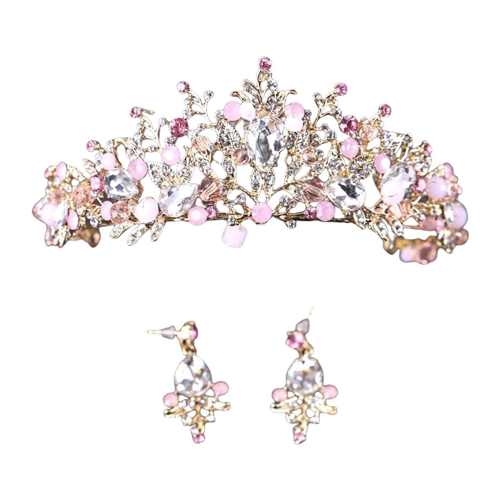 Tiara and Crown Elegant Jeweled Costume Headbands for Birthday Party Prom