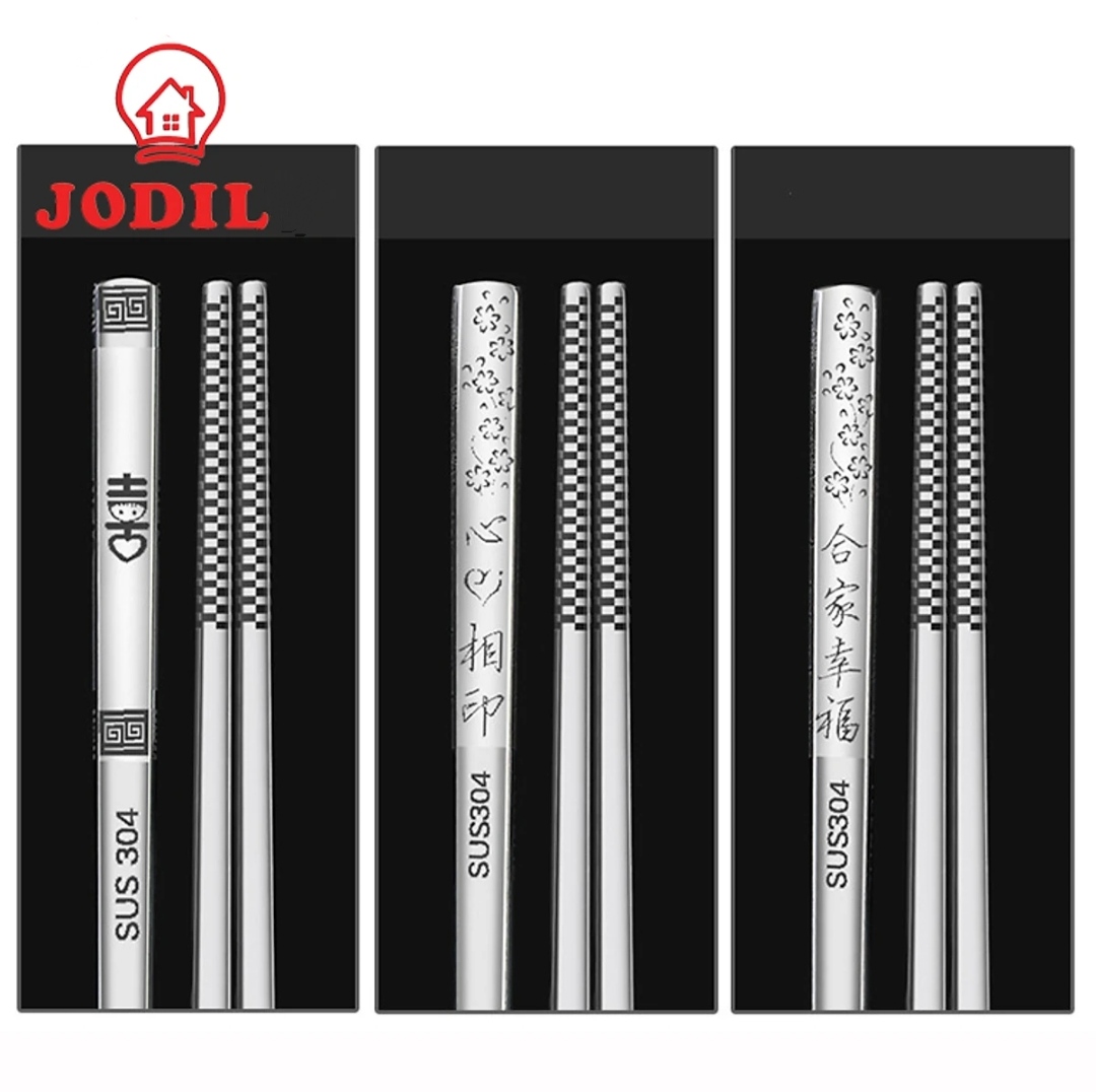 HỘP 10 ĐÔI ĐŨA INOX # 304 - CAO CẤP - SANG TRỌNG - NGUYÊN KHỐI INOX 304