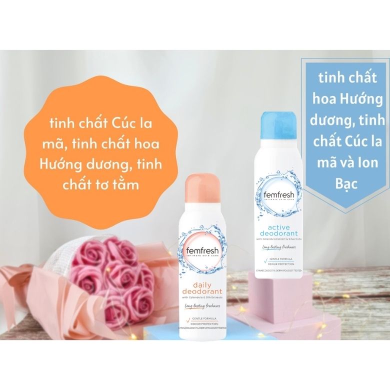 Xịt thơm mát vùng kín cao cấp Femfresh 125ml