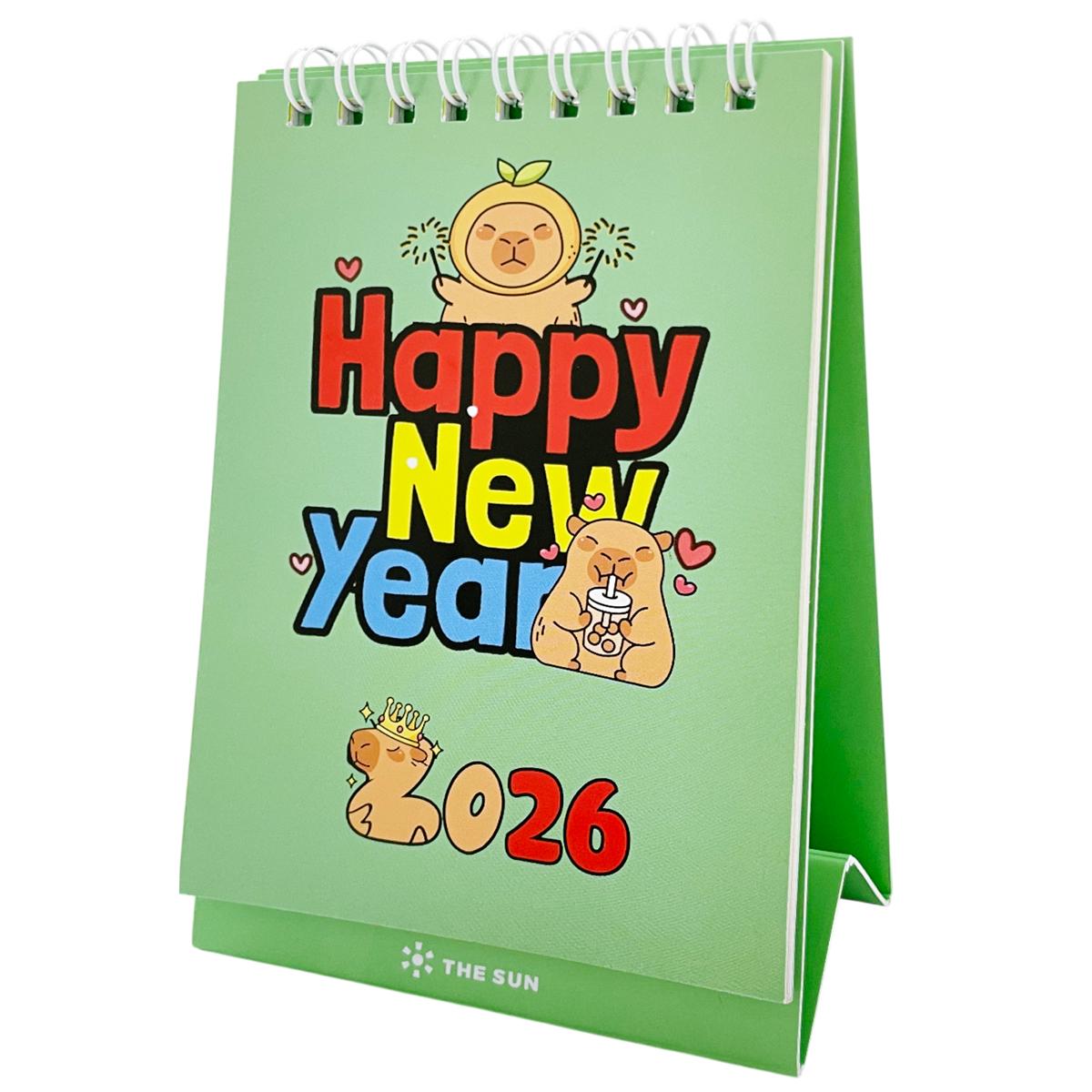 Lịch Bàn Chữ A 2026 - The Sun - Capybara