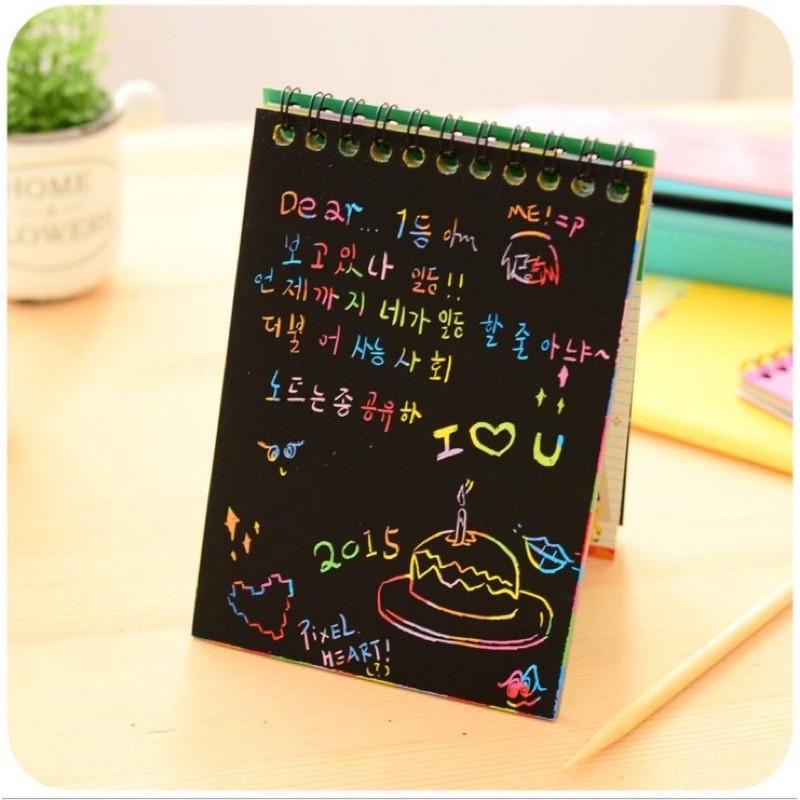 Sổ Ma Thuật - Sổ Scratch Note Cầu Vồng