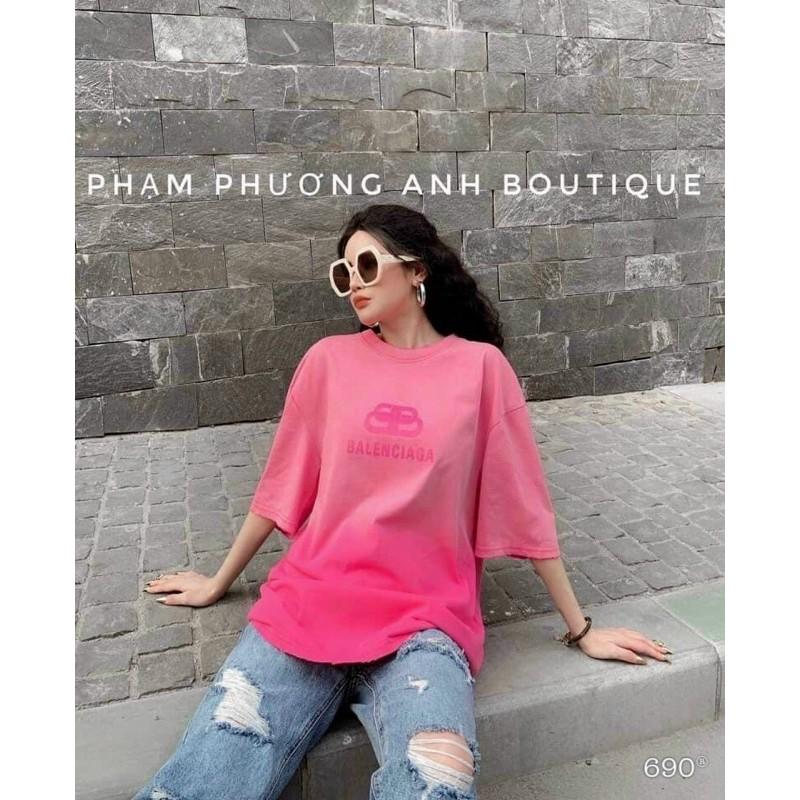 Áo thun loang màu from rộng giẤu quần chuẩn hàng quảng châu kèm túi zip sịn chất thun cotton—C