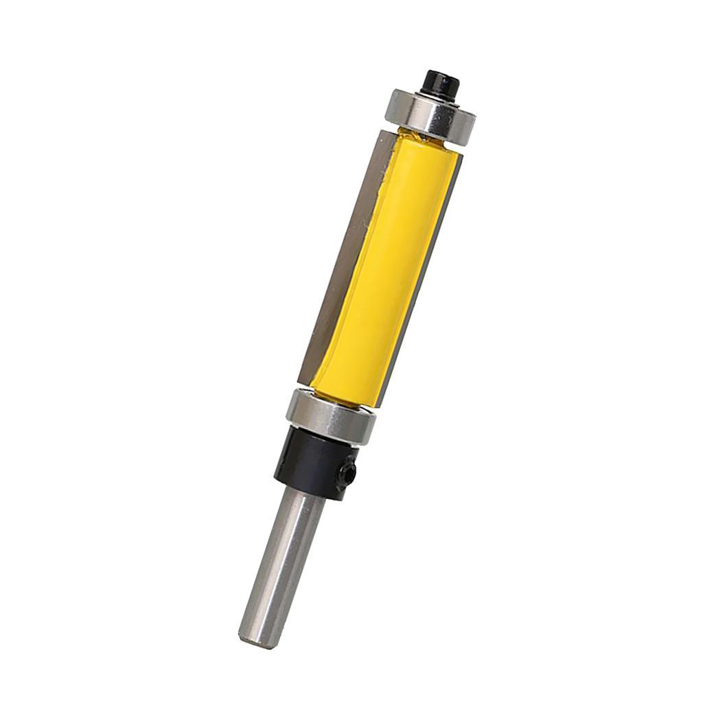 Pack of 2 Flush Trim Pattern Router Bit 1/4'' Shank Top Bottom Bearing