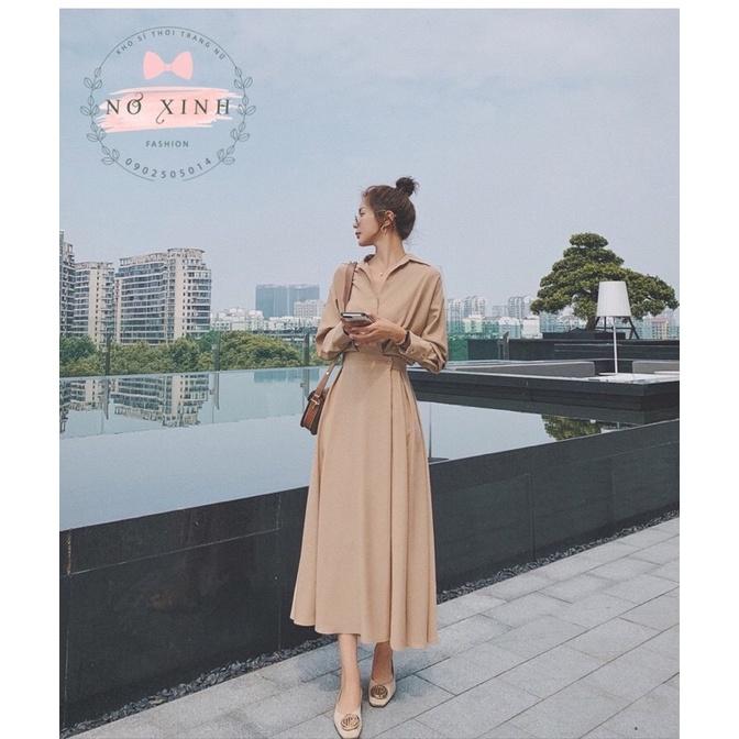 Đầm Sơ Mi Dáng Dài Hàn Quốc Cao Cấp Loại 1 Có Size M-L-XL-XXL