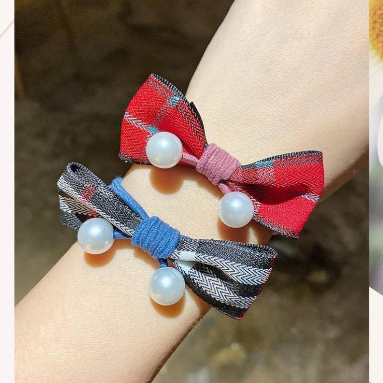 CỘT TÓC NƠ NHIỀU MÀU - dây cột tóc nơ nhỏ xinh C8