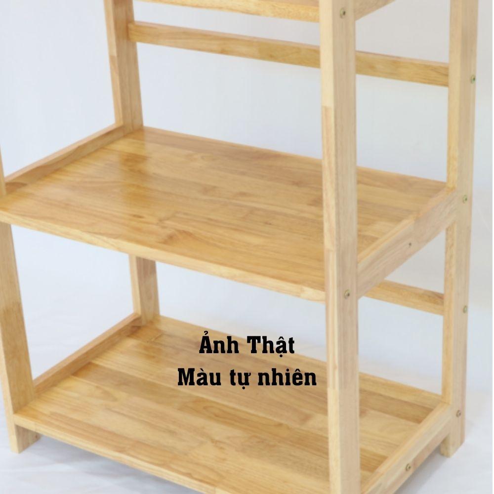Kệ lò vi sóng 2 tầng 3 tầng 4 tầng cao cấp bằng gỗ cao su Kệ đựng đồ dùng nhà bếp đa năng