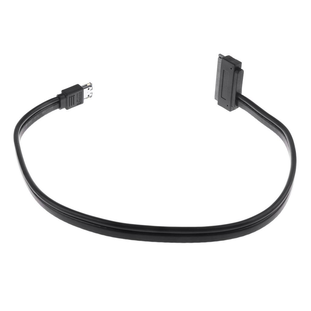 50cm Power Esata to Sata Cable Dual Power USB 12V 5V Combo to 22 Pin For HDD