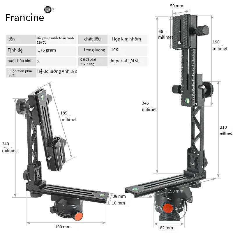 Phong cách mới nhất của máy ảnh SLR Beixin SLR đầu toàn cảnh ba chiều 720 đầu ma trận mảnh xoay đầu chụp ảnh chuyên nghiệp đầu đúc hẫng