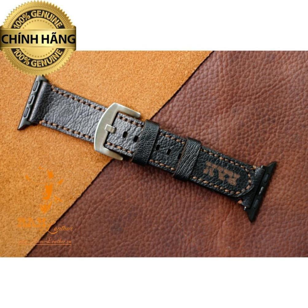 DÂY ĐÔNG HỒ DA DÊ BLACK 1955 DÀNH CHO APPLE WATCH - ĐỦ SIZE APPLE WWATCH 38/40 , 42/44 .