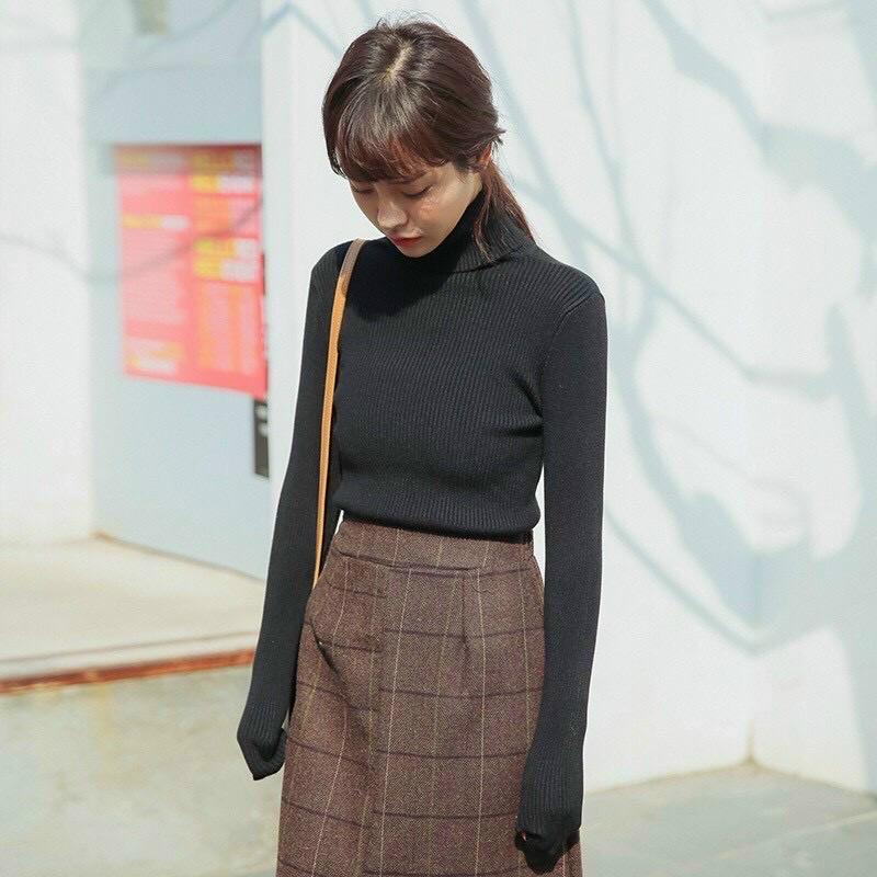 Áo len tăm basic nhiều màu dễ mix đồ