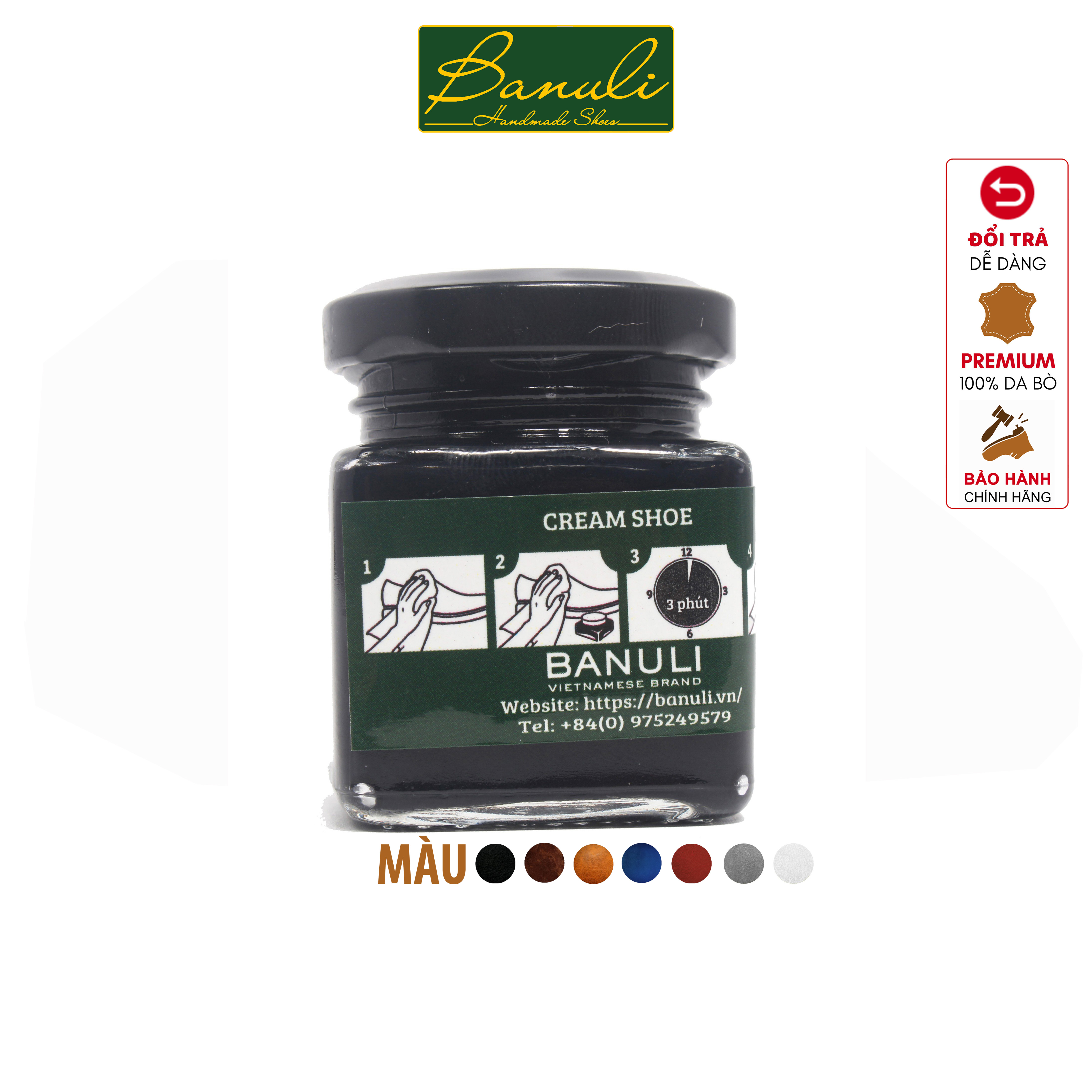 Xi Kem Đồ Da Italy Polish Cream For Leather Shoes 100ML (Chăm Sóc Bảo Dưỡng Giày Da, Đồ Da)
