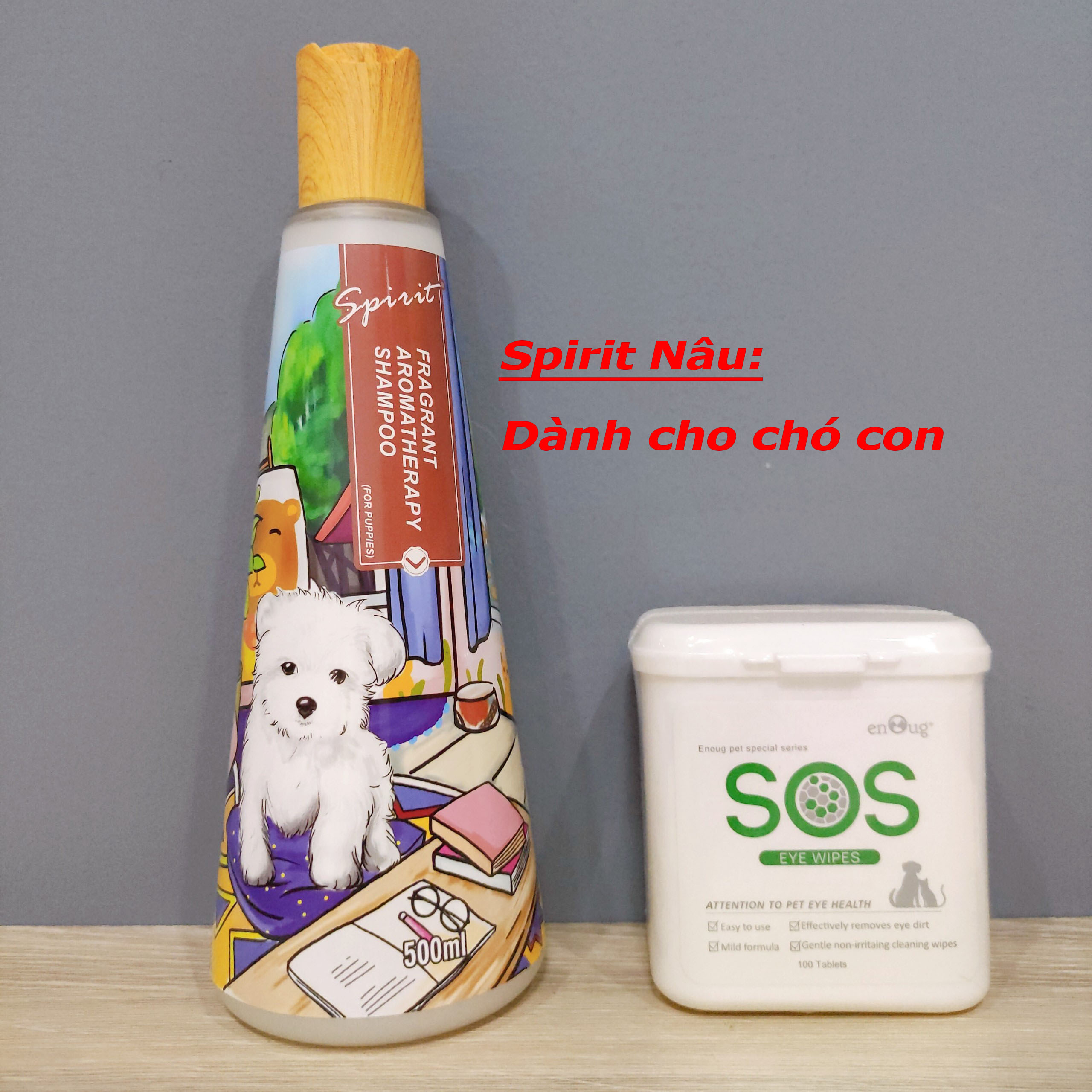 Sữa Tắm Nước Hoa Nắp Gỗ Cho Chó Mèo Cao Cấp Spirit Chai 500ml