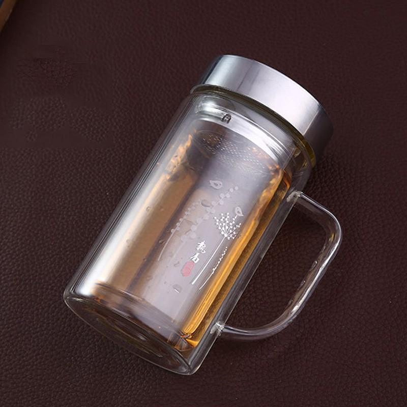 Cốc thủy tinh 2 lớp giữ nhiệt 360ml-có khay lọc