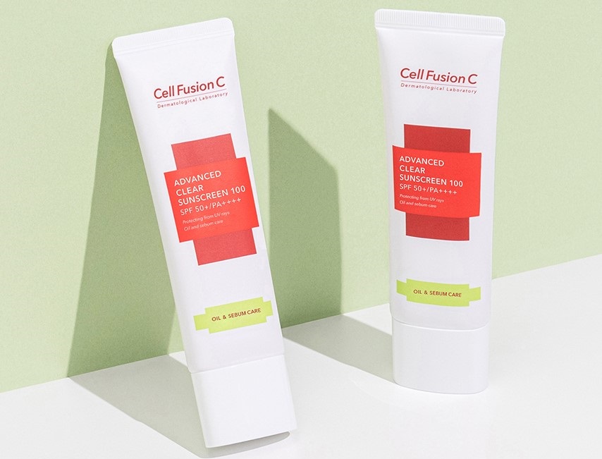 Bộ đôi kem chống nắng cho da dầu mụn Cell Fusion C Advance Clear Sunscreen 100 SPF 50+/PA++++