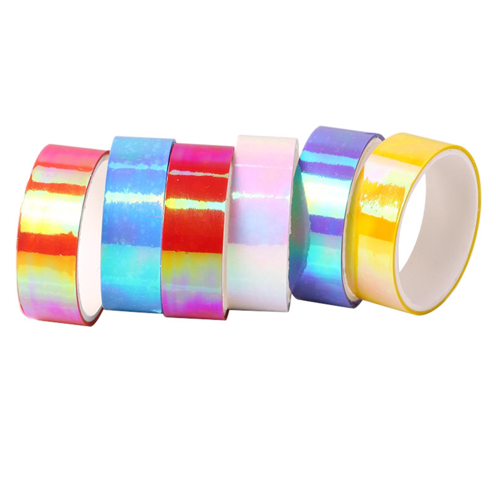 10PCS Masking Tape Sticker DIY Self Adhesive Holographic Washi Craft Decor