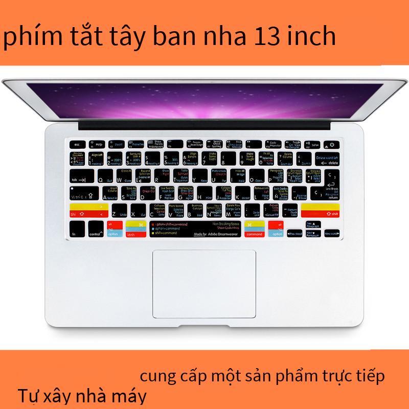 Giao hàng nhanh cho Hoa Kỳ và Châu Âu Các phím chức năng tiếng Tây Ban Nha phổ thông 13 inch air15Pro Màng bảo vệ bàn phím máy tính xách tay Apple