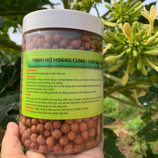 Hộp 500 gRam Viên trinh nữ hoàng cung cao Xạ Đen.