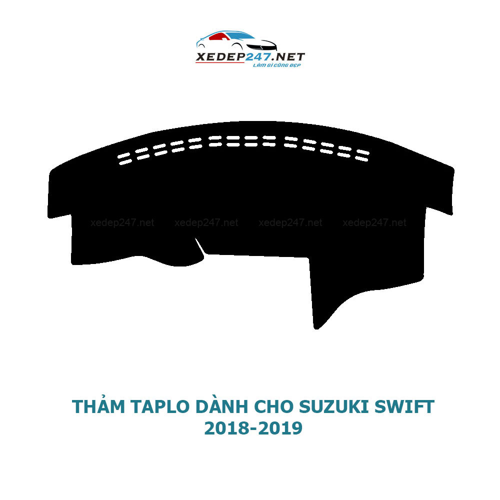Thảm Taplo dành cho xe Suzuki Swift 2013 đến 2019 chất liệu Nhung, da Carbon, da vân gỗ