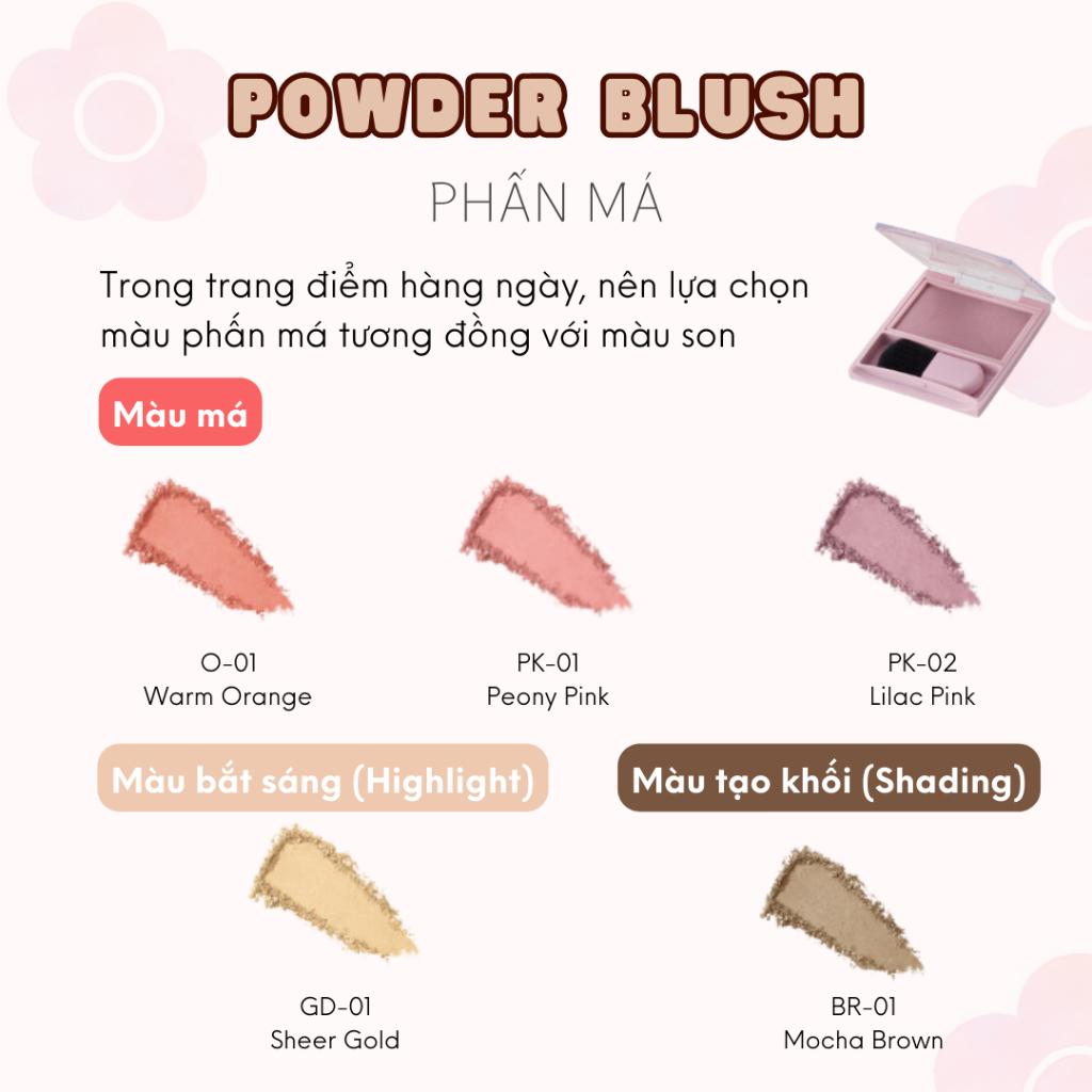 Phấn Má Hồng Daisy Doll By Mary Quant PK-02 Lilac Pink Nhật Bản Siêu Mịn Hộp Kèm Cọ 8.3g